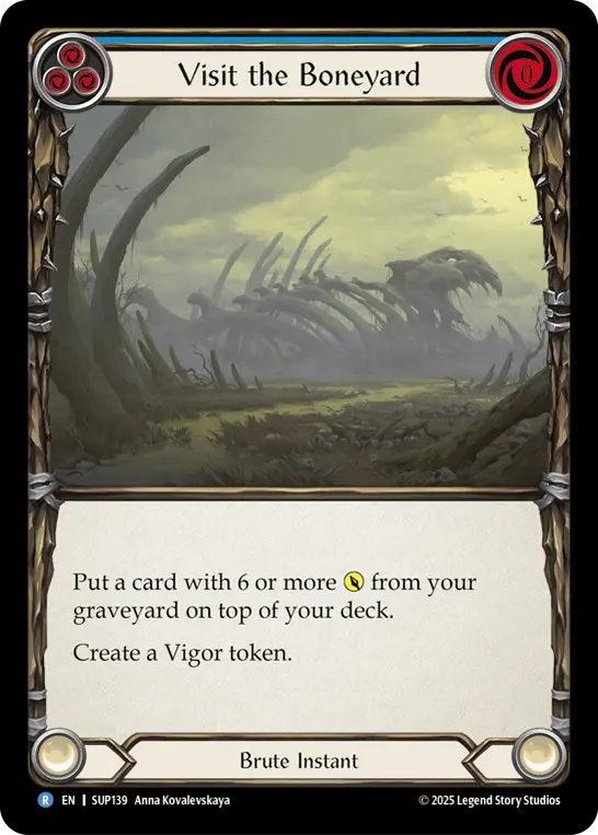 Card: Visit the Boneyard (blu)