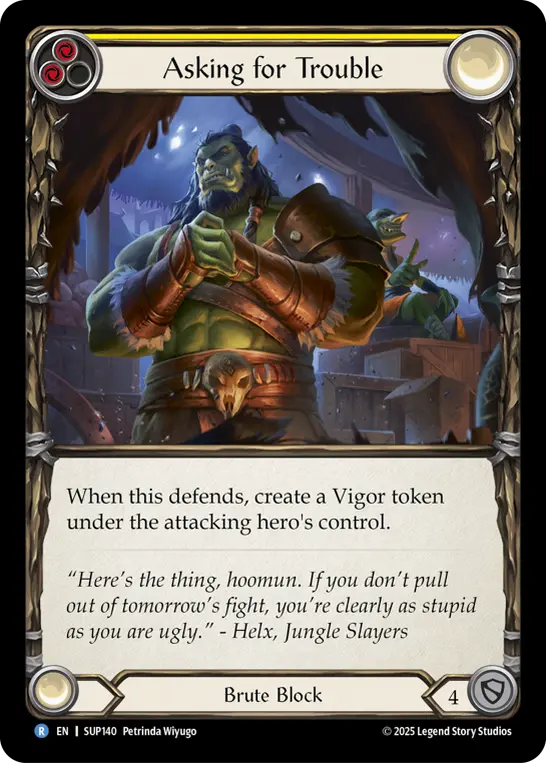 Card: Asking for Trouble (yel)
