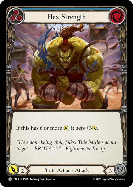 Card: Flex Strength (blu)