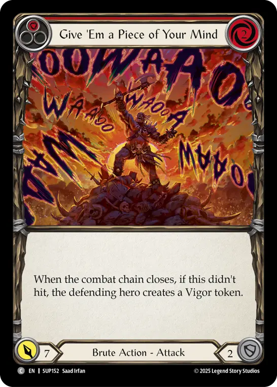 Card: Give 'Em a Piece of Your Mind (red)