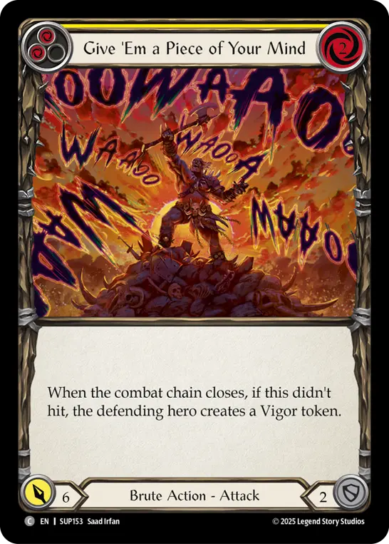 Card: Give 'Em a Piece of Your Mind (yel)