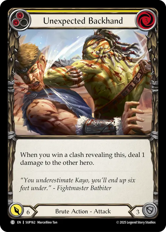 Card: Unexpected Backhand (yel)