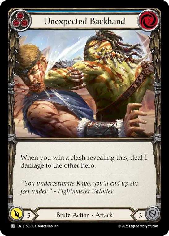 Card: Unexpected Backhand (blu)