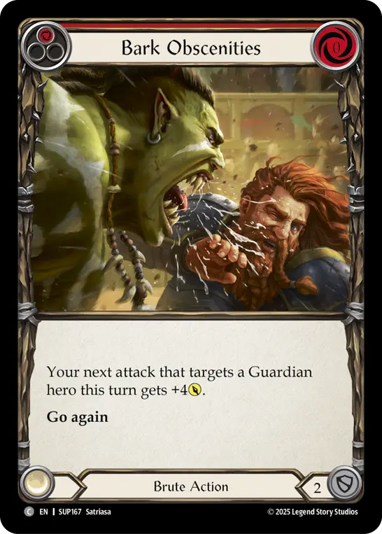 Card: Bark Obscenities (red)