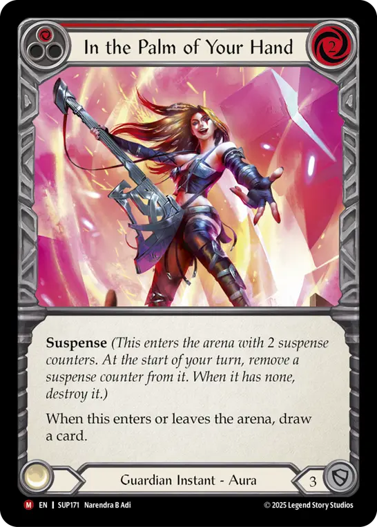 Card: In the Palm of Your Hand (red)