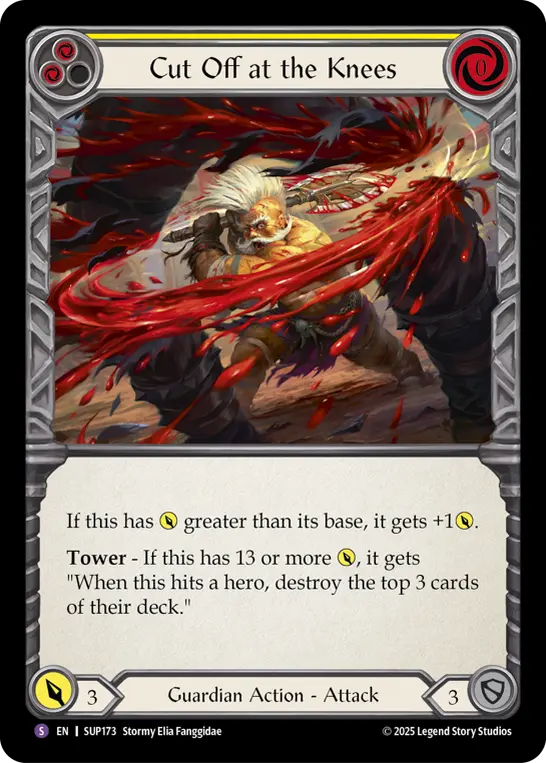 Card: Cut Off at the Knees (yel)