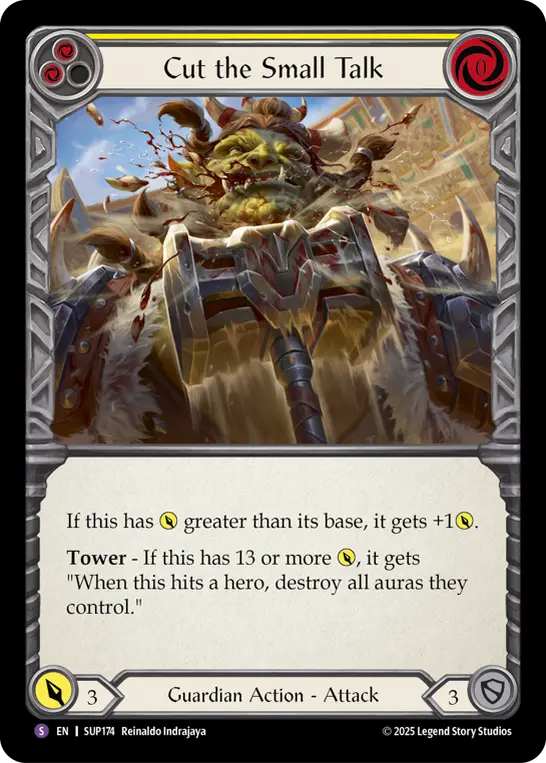 Card: Cut the Small Talk (yel)