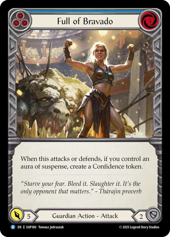 Card: Full of Bravado (blu)