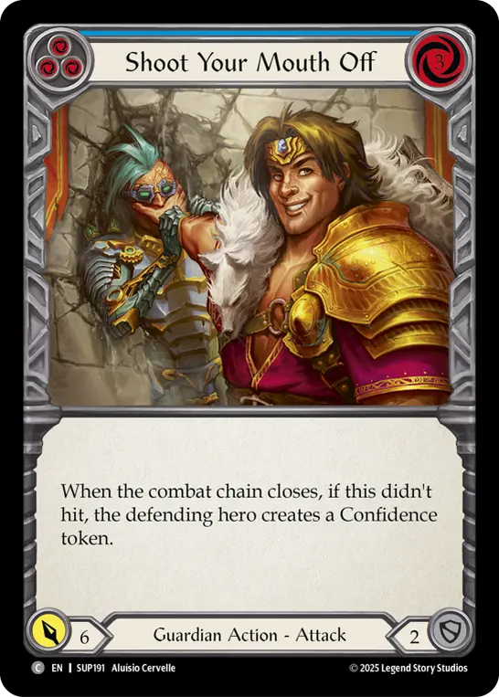 Card: Shoot Your Mouth Off (blu)