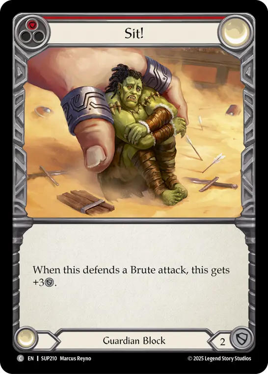 Card: Sit! (red)