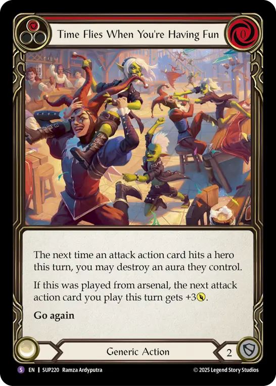 Card: Time Flies When You're Having Fun (red)