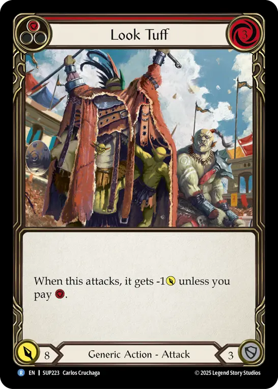 Card: Look Tuff (red)