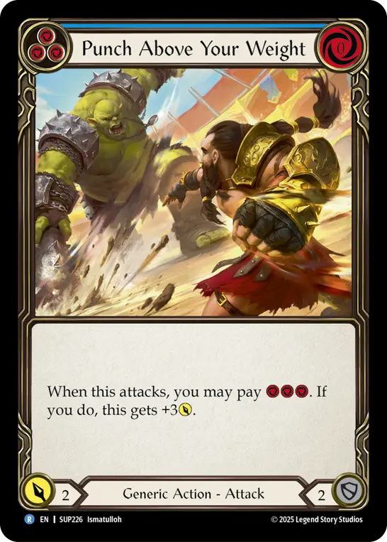 Card: Punch Above Your Weight (blu)