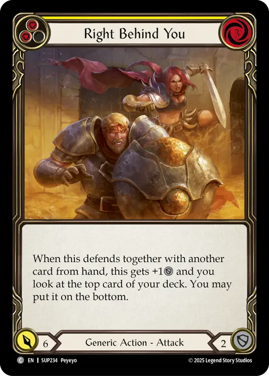Card: Right Behind You (yel)