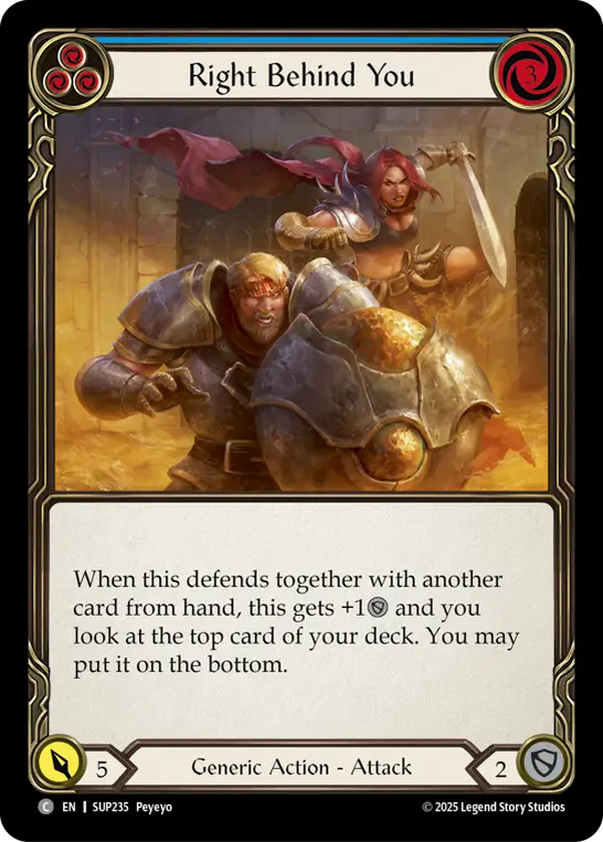 Card: Right Behind You (blu)