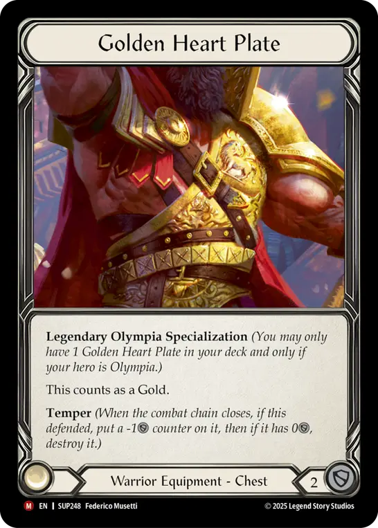Card: Golden Heart Plate
