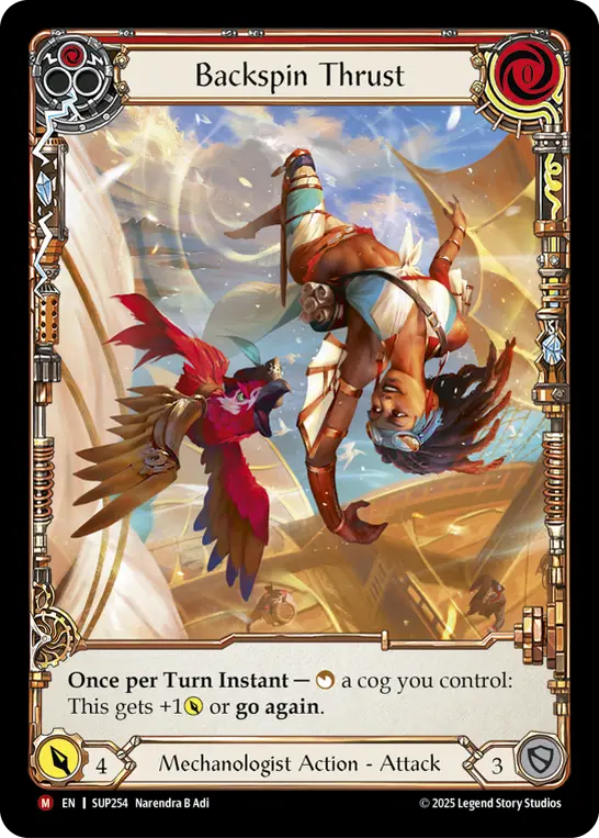 Card: Backspin Thrust (red)