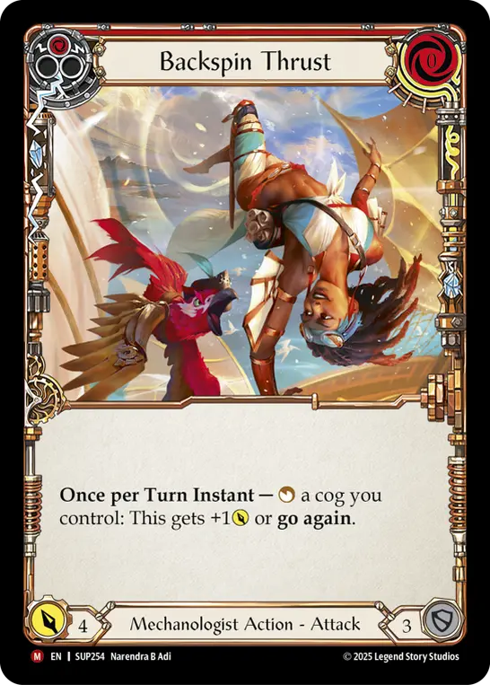 Card: Backspin Thrust (red)