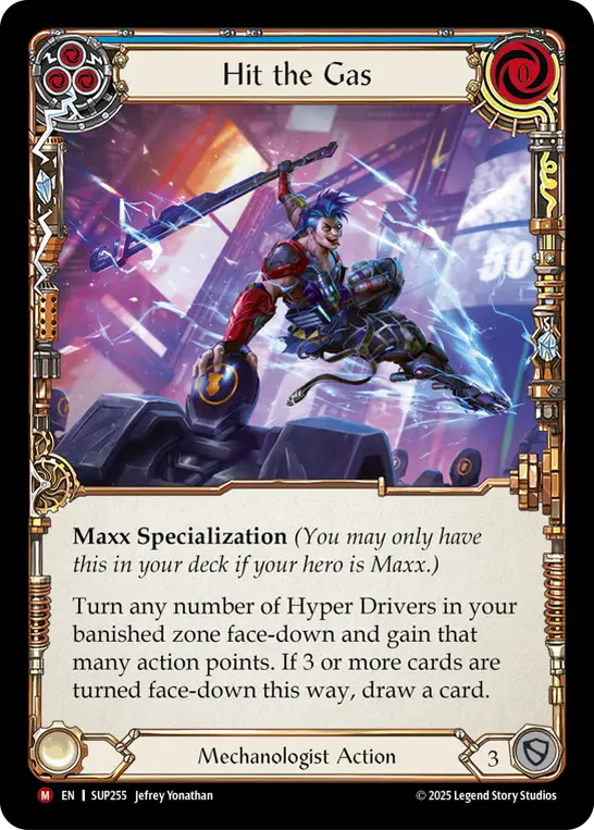 Card: Hit the Gas (blu)