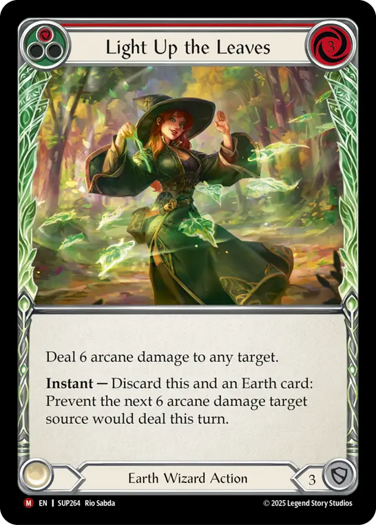 Card: Light Up the Leaves (red)