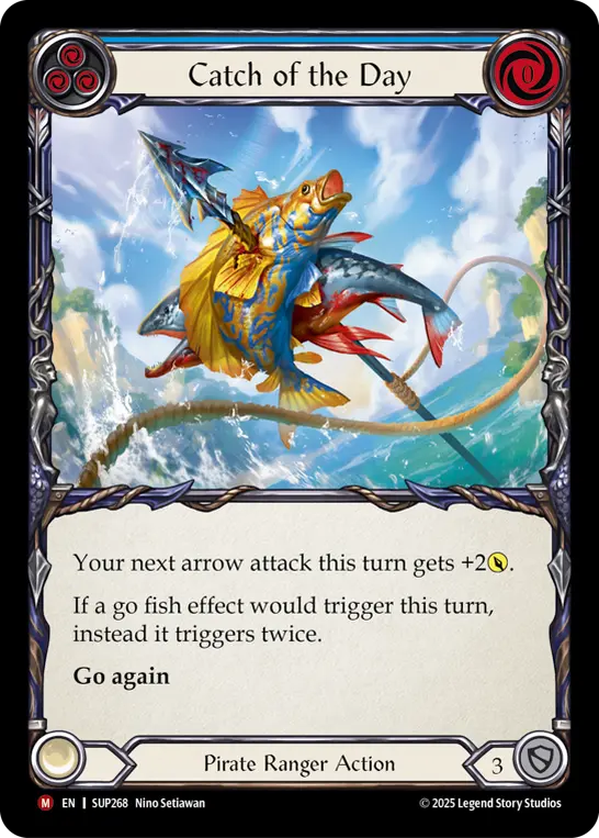 Card: Catch of the Day (blu)