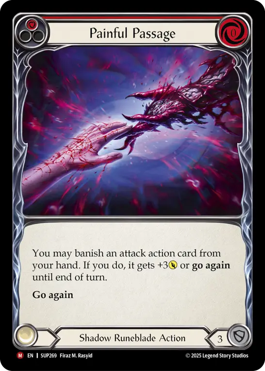 Card: Painful Passage (red)