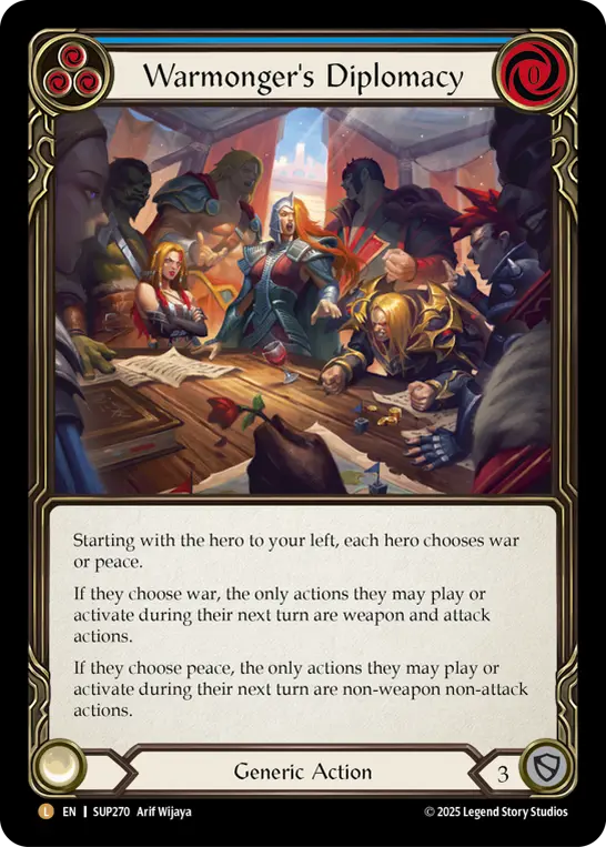 Card: Warmonger's Diplomacy (blu)