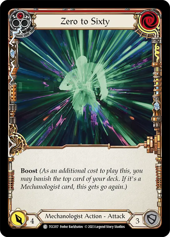 Card: Zero to Sixty (red)