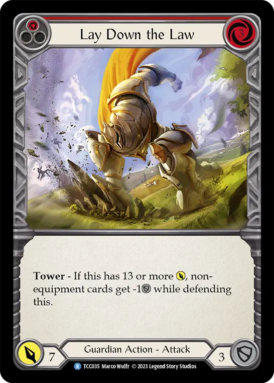 Card: Lay Down the Law (red)