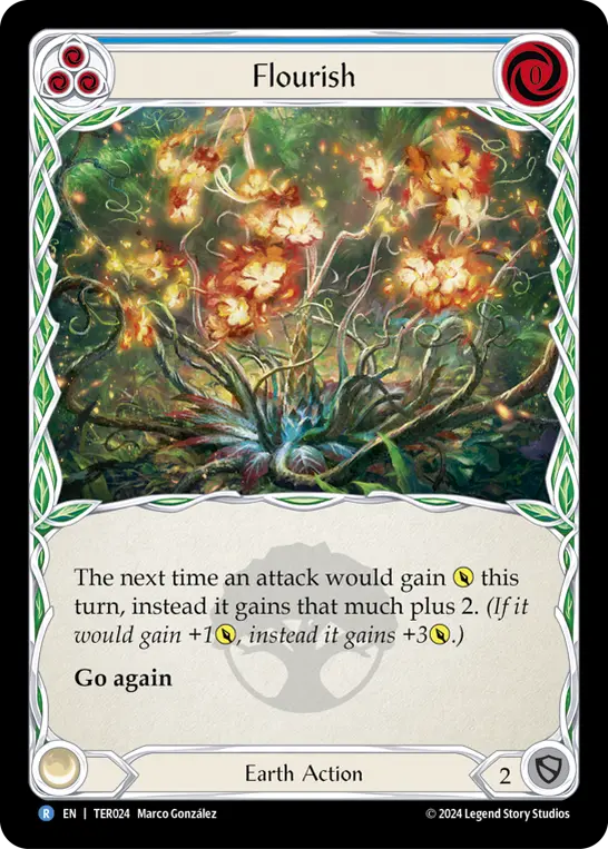 Card: Flourish (blu)