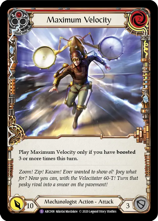 Card: Maximum Velocity (red)