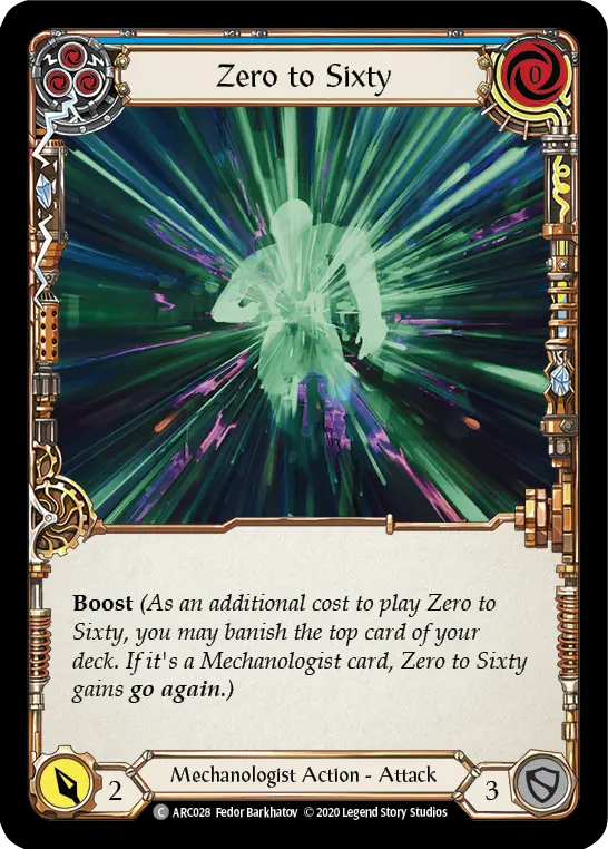 Card: Zero to Sixty (blu)