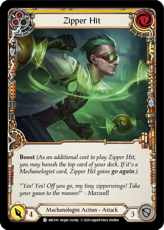 Card: Zipper Hit (yel)
