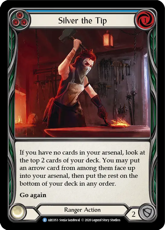 Card: Silver the Tip (blu)