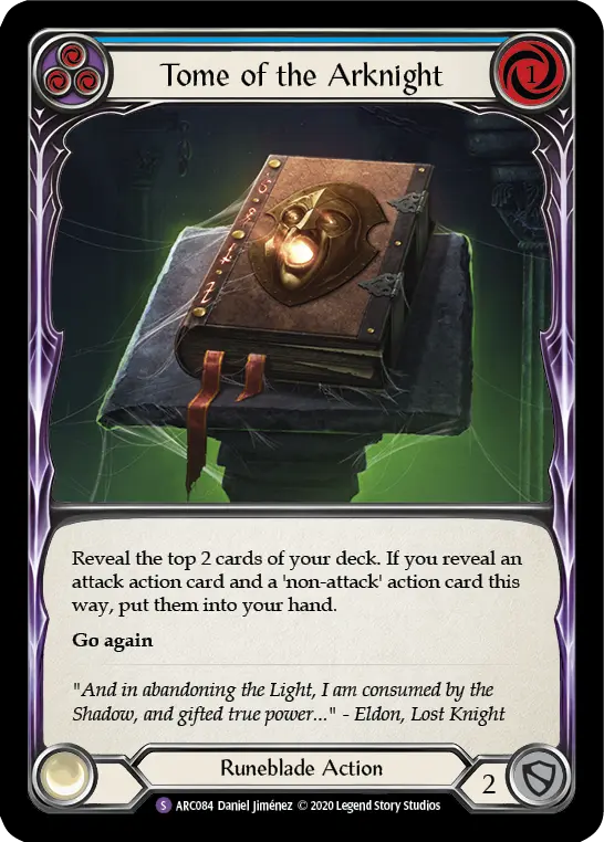 Card: Tome of the Arknight (blu)
