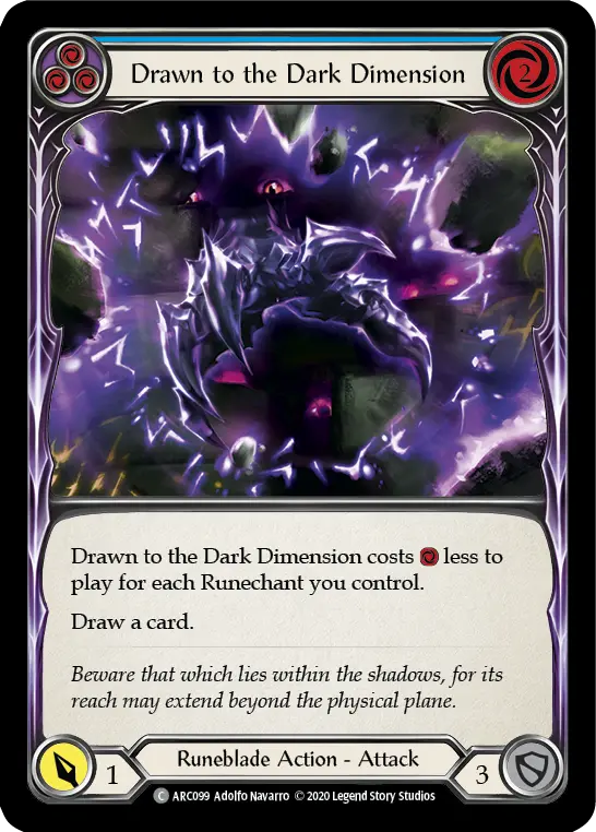Card: Drawn to the Dark Dimension (blu)