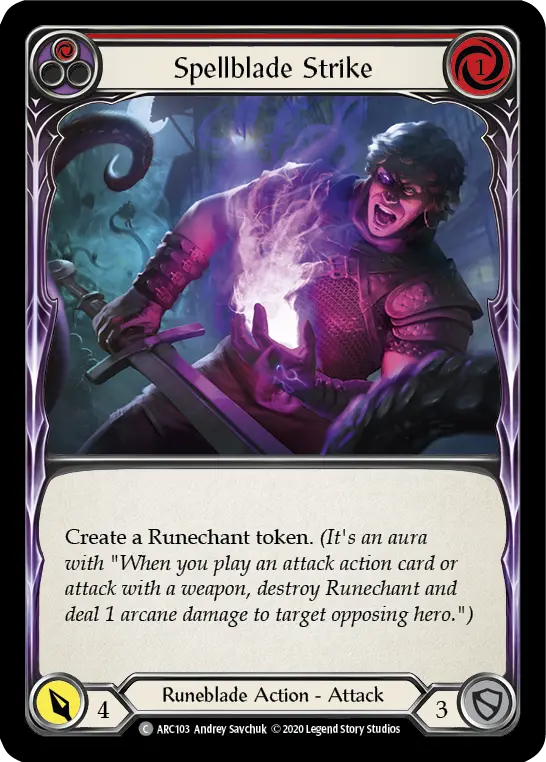Card: Spellblade Strike (red)