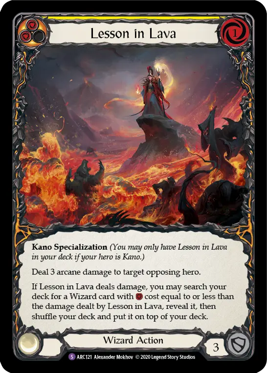 Card: Lesson in Lava (yel)