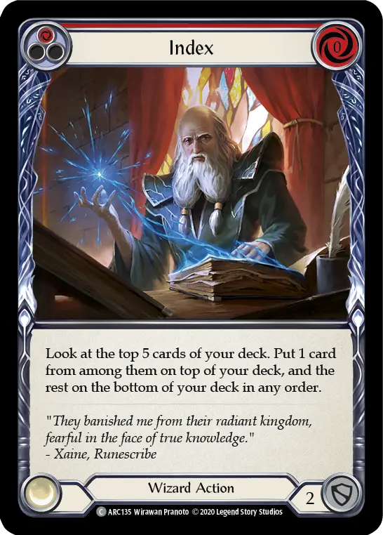 Card: Index (red)