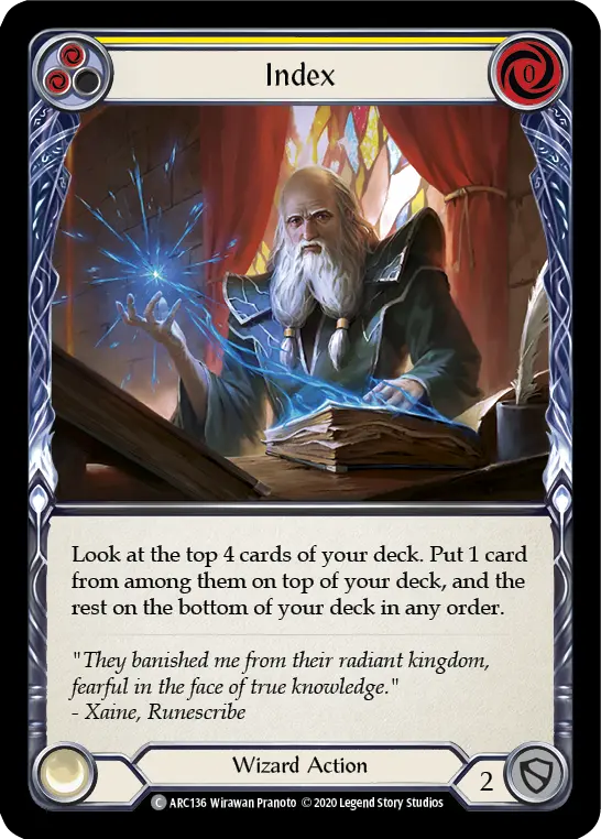 Card: Index (yel)