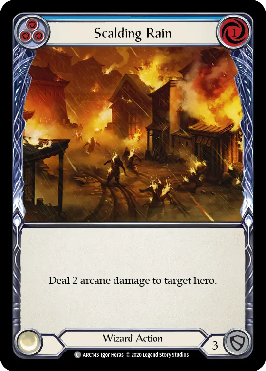 Card: Scalding Rain (blu)