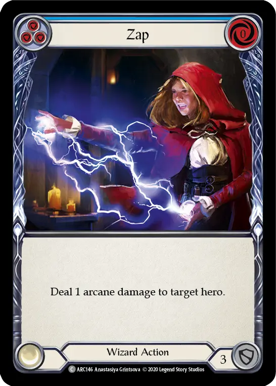 Card: Zap (blu)