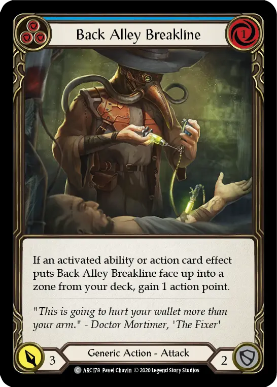 Card: Back Alley Breakline (blu)