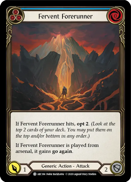 Card: Fervent Forerunner (blu)