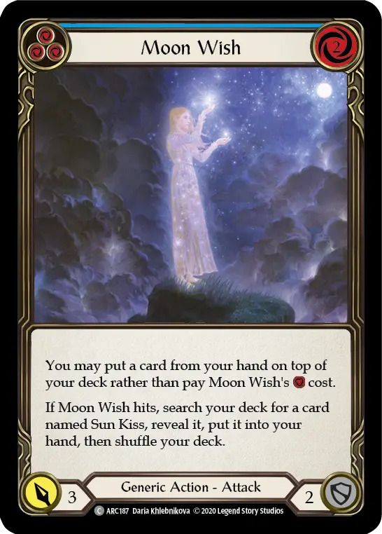 Card: Moon Wish (blu)