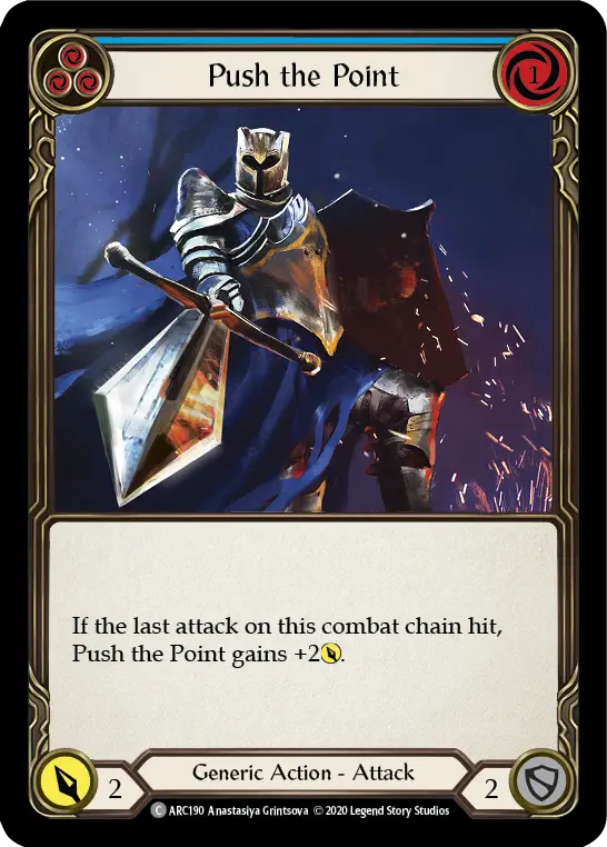 Card: Push the Point (blu)