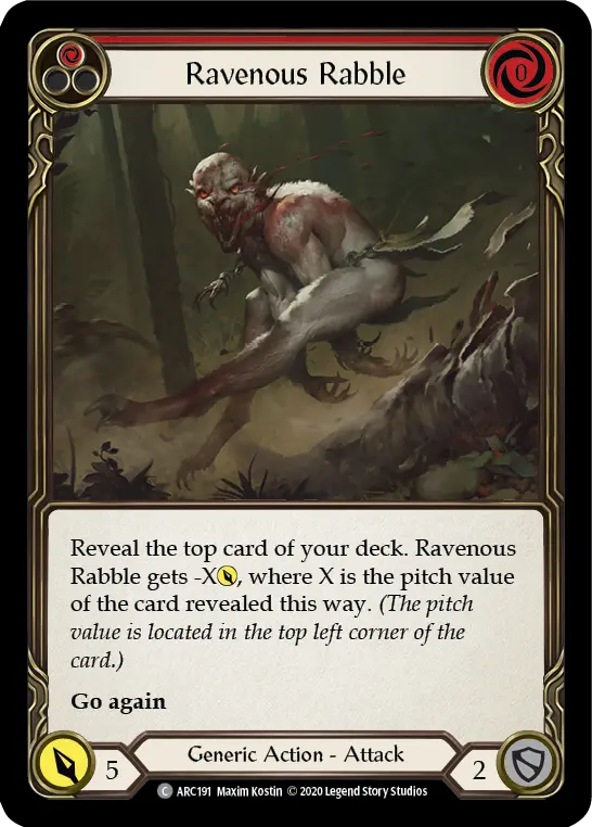 Card: Ravenous Rabble (red)