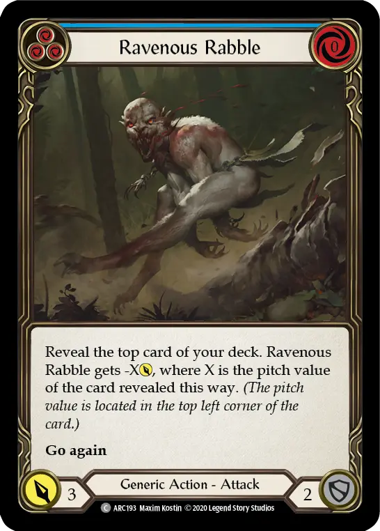Card: Ravenous Rabble (blu)