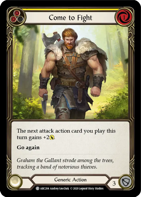 Card: Come to Fight (yel)