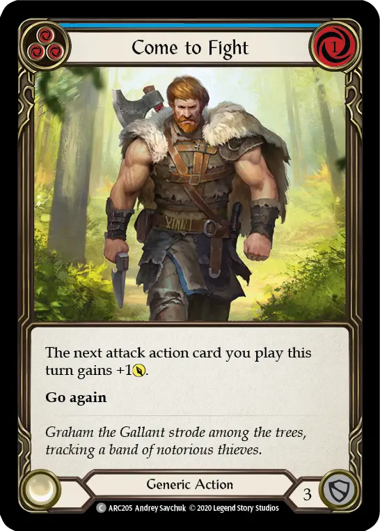 Card: Come to Fight (blu)